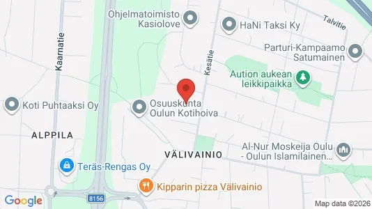 Apartments for rent i Oulu - kort over placeringen