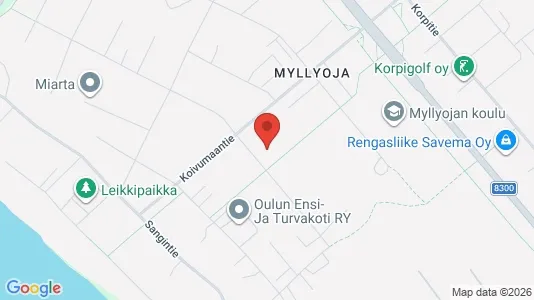 Apartments for rent i Oulu - kort over placeringen