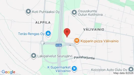 Apartments for rent i Oulu - kort over placeringen