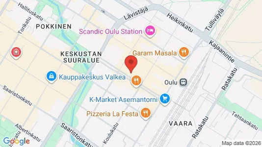 Apartments for rent i Oulu - kort over placeringen