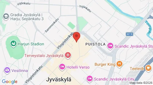 Apartments for rent i Jyväskylä - kort over placeringen