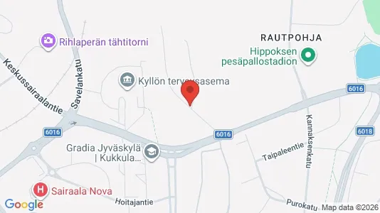 Apartments for rent i Jyväskylä - kort over placeringen