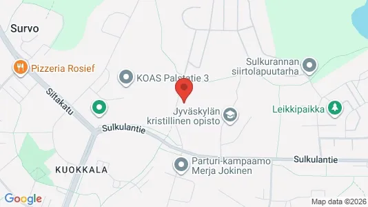 Apartments for rent i Jyväskylä - kort over placeringen