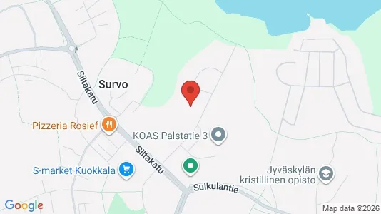 Apartments for rent i Jyväskylä - kort over placeringen