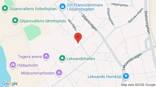 Apartments for rent i Leksand - kort over placeringen