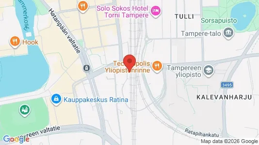 Apartments for rent i Tampere Keskinen - kort over placeringen