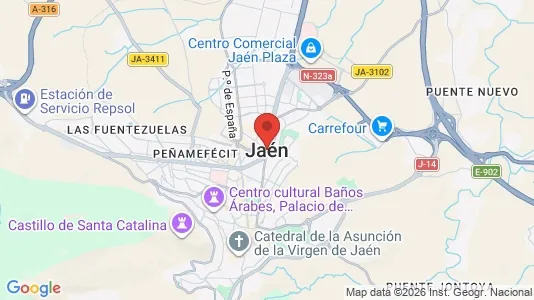 Rooms for rent i Jaén - kort over placeringen