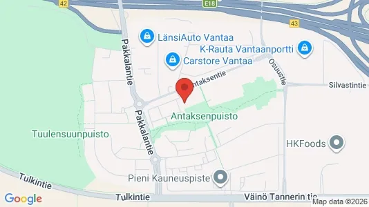 Apartments for rent i Vantaa - kort over placeringen
