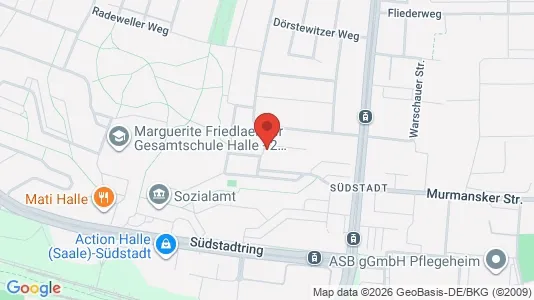 Apartments for rent i Halle (Saale) - kort over placeringen