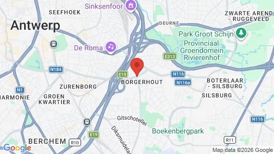 Apartments for rent i Antwerp Borgerhout - kort over placeringen