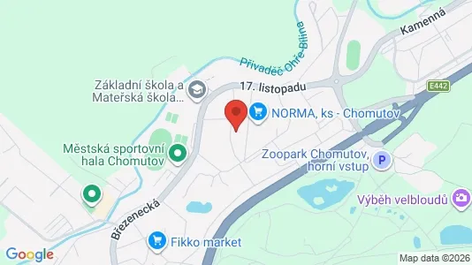 Apartments for rent i Chomutov - kort over placeringen