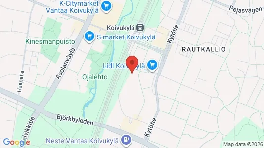 Apartments for rent i Vantaa - kort over placeringen