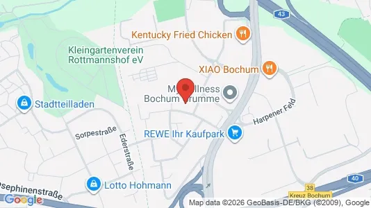 Apartments for rent i Bochum - kort over placeringen