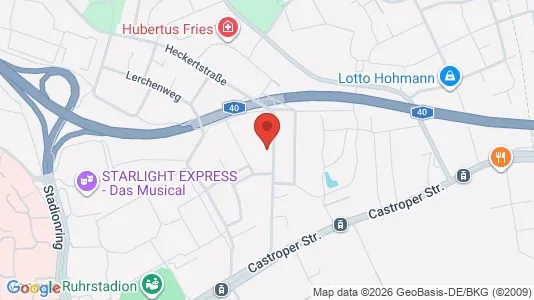 Apartments for rent i Bochum - kort over placeringen