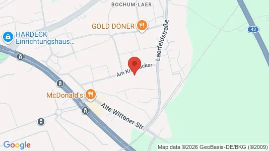 Apartments for rent i Bochum - kort over placeringen