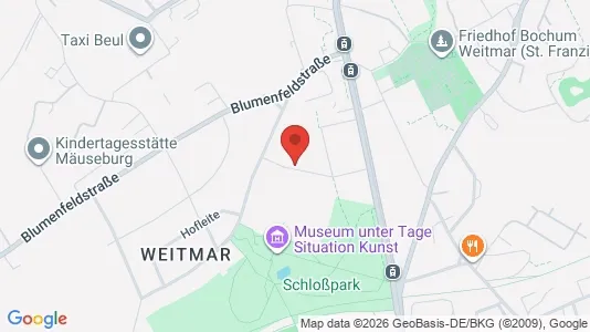 Apartments for rent i Bochum - kort over placeringen