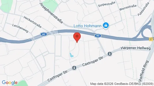 Apartments for rent i Bochum - kort over placeringen