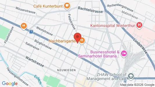 Apartments for rent i Winterthur - kort over placeringen