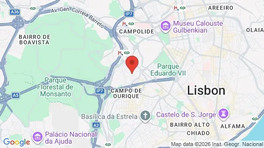 Apartments for rent i Lisboa Campolide - kort over placeringen