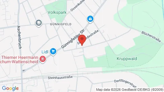 Apartments for rent i Bochum - kort over placeringen