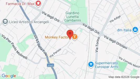 Apartments for rent i Bologna - kort over placeringen