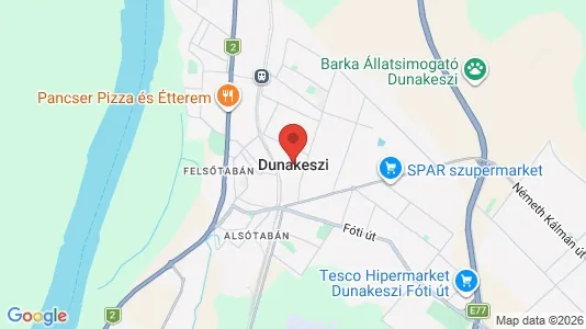 Apartments for rent i Dunakeszi - kort over placeringen