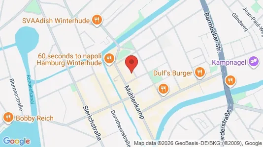 Apartments for rent i Hamburg Nord - kort over placeringen
