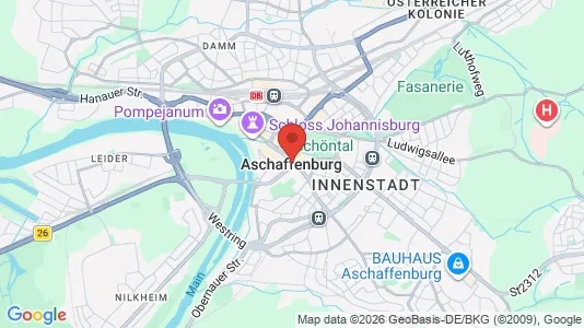 Apartments for rent i Aschaffenburg - kort over placeringen
