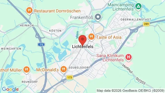 Apartments for rent i Lichtenfels - kort over placeringen