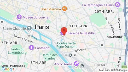 Rooms for rent i Paris 11ème arrondissement - Bastille - kort over placeringen