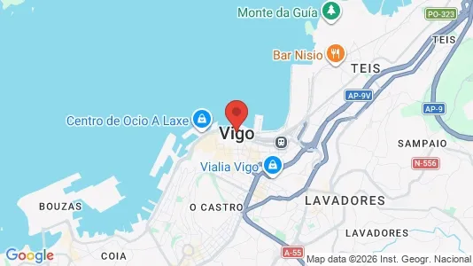 Apartments for rent i Vigo - kort over placeringen