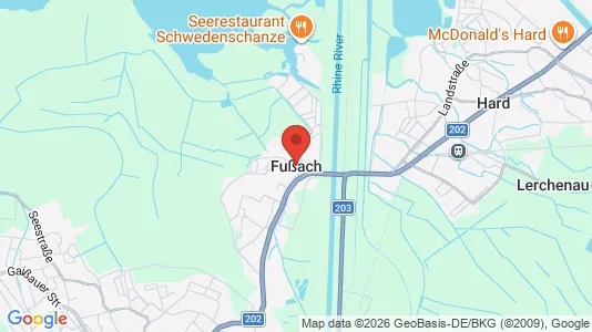 Apartments for rent i Fußach - kort over placeringen