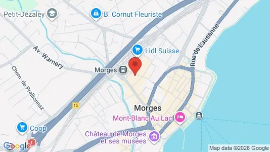 Apartments for rent i Morges - kort over placeringen
