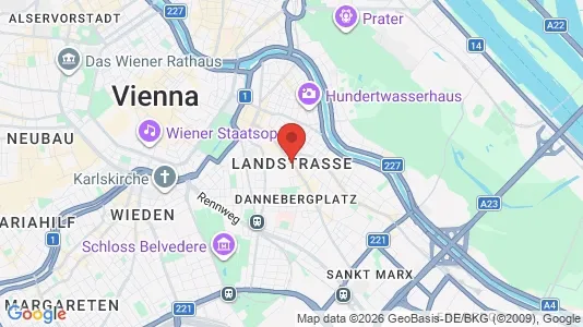 Rooms for rent i Vienna Landstraße - kort over placeringen