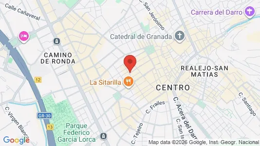 Apartments for rent i Granada - kort over placeringen