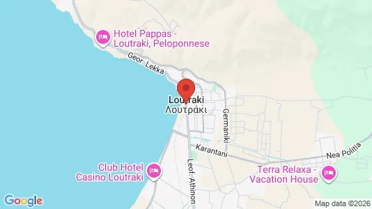 Apartments for rent i Loutraki-Agioi Theodoroi - kort over placeringen