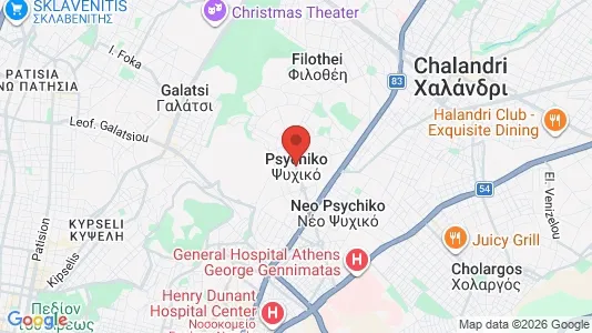 Houses for rent i Psychiko - kort over placeringen