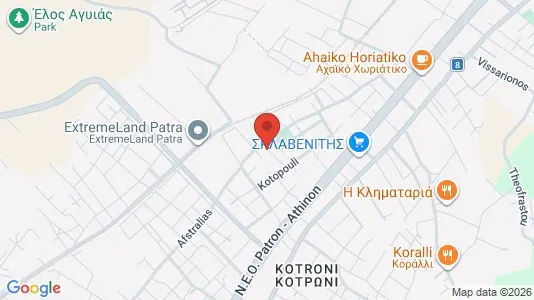 Apartments for rent i Patras - kort over placeringen