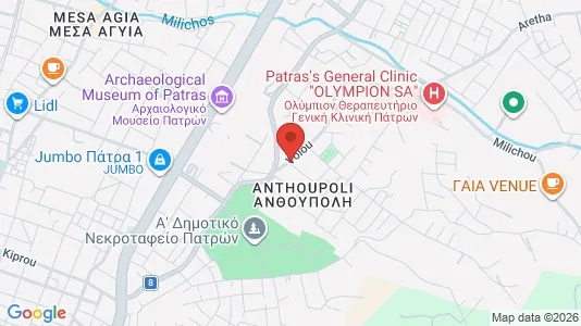 Apartments for rent i Patras - kort over placeringen