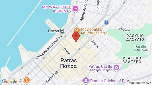 Apartments for rent i Patras - kort over placeringen