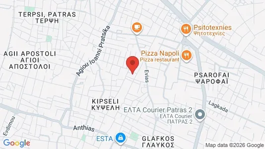 Apartments for rent i Patras - kort over placeringen