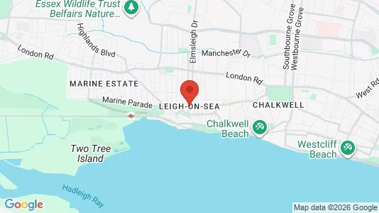 Houses for rent i Leigh-on-Sea - Essex - kort over placeringen