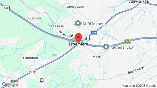 Houses for rent i Erpe-Mere - kort over placeringen