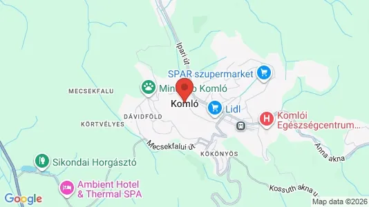 Apartments for rent i Komlói - kort over placeringen