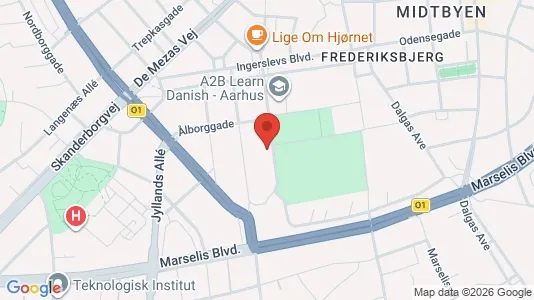Rooms for rent i Aarhus C - kort over placeringen