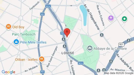 Apartments for rent i Brussels Elsene - kort over placeringen