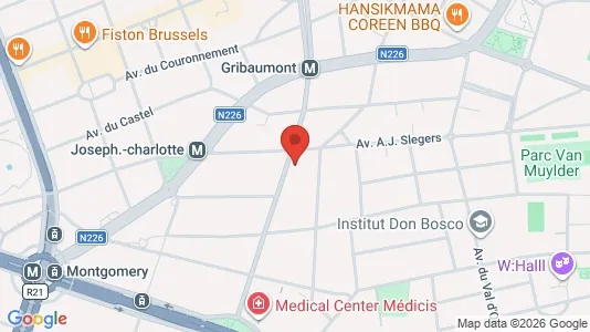 Apartments for rent i Brussels Sint-Lambrechts-Woluwe - kort over placeringen