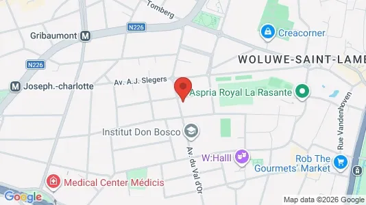 Apartments for rent i Brussels Sint-Lambrechts-Woluwe - kort over placeringen