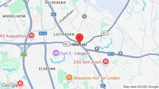 Houses for rent i Mortsel - kort over placeringen