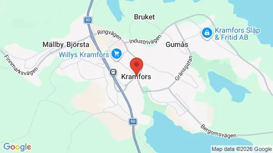 Rooms for rent i Kramfors - kort over placeringen